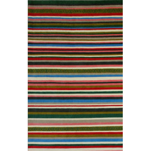 Tapis kilim rayé multicolore chic