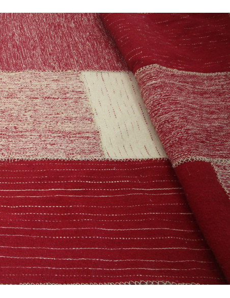 TAPIS PATCHWORK  ROUGE