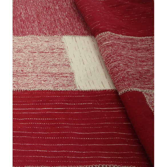 TAPIS PATCHWORK  ROUGE