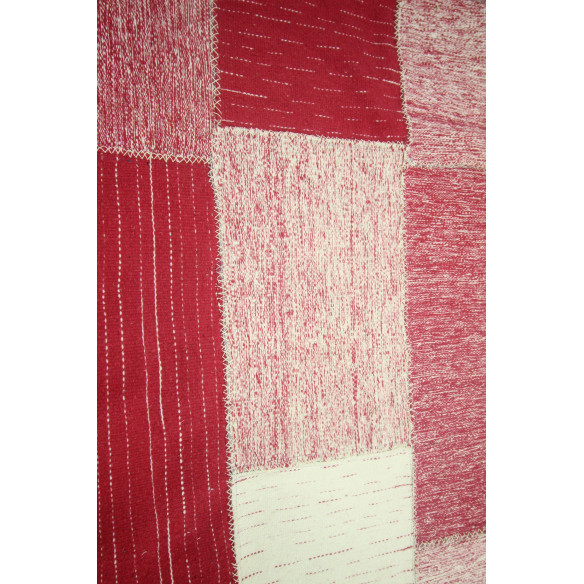 TAPIS PATCHWORK  ROUGE