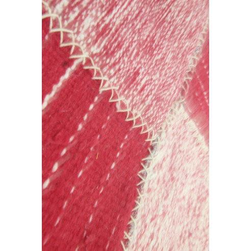 TAPIS PATCHWORK  ROUGE