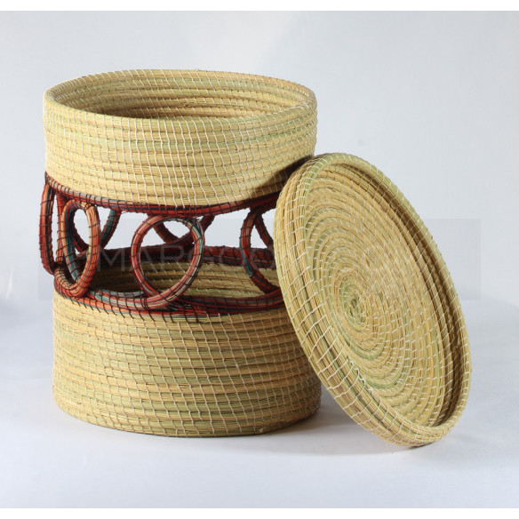 storage box in vegetable fiber