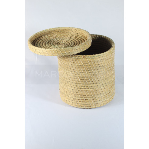 Boite Rangement en fibre végétal couleur naturel