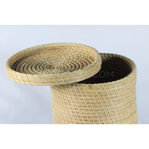 Boite Rangement en fibre végétal couleur naturel