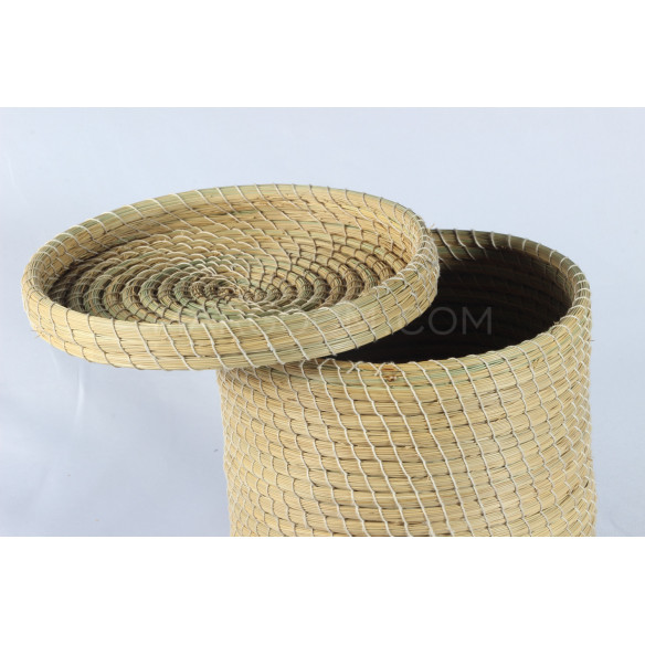 Boite Rangement en fibre végétal couleur naturel