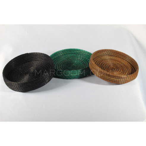 Colorful decoration basket in vegetable fiber