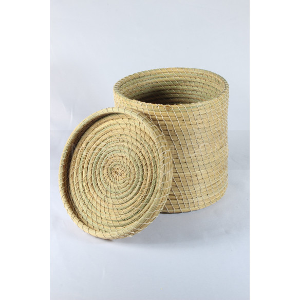 Boite Rangement en fibre végétal couleur naturel