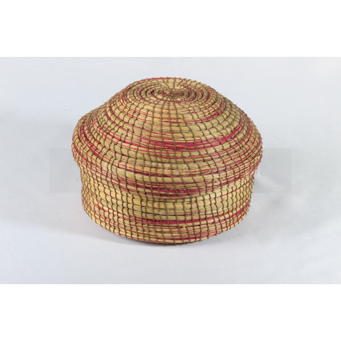 Corbeille colorée en fibre végétal