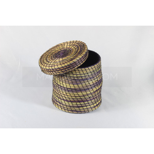 Boite Rangement colorée en fibre végétal