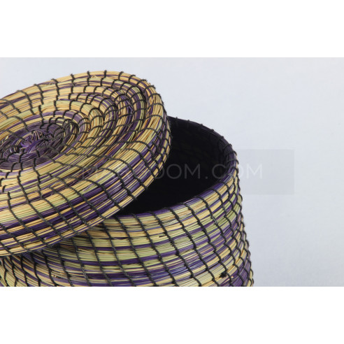 Boite Rangement colorée en fibre végétal