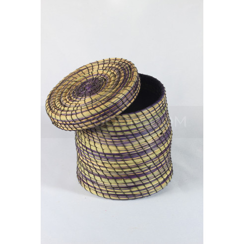 Boite Rangement colorée en fibre végétal