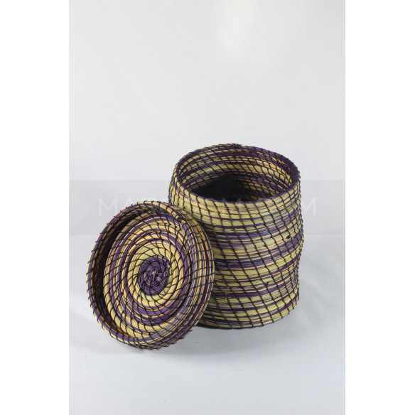 Boite Rangement colorée en fibre végétal