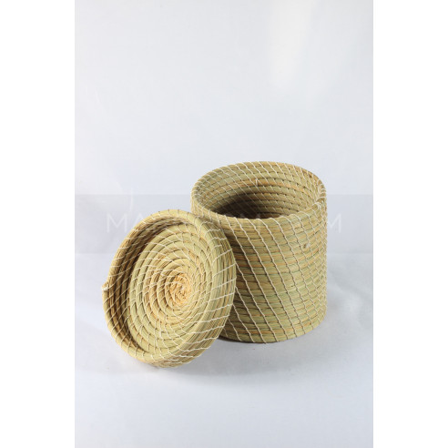 Boite Rangement couleur naturel en fibre végétal