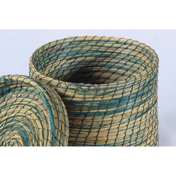 Boite Rangement en fibre végétal fait main