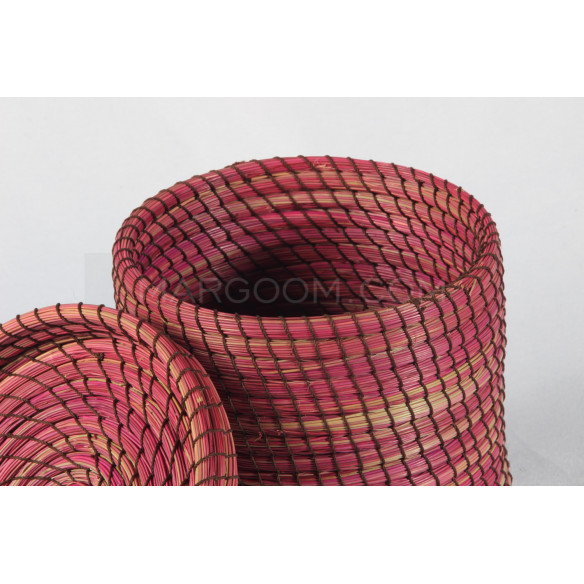 Pink vegetable fiber storage box