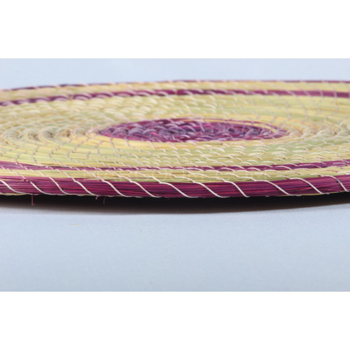 Boite Rangement colorée en violet en fibre végétal