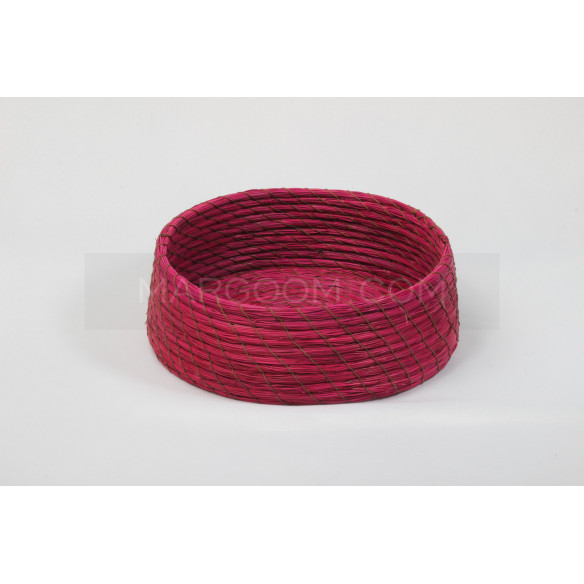 Boite rose en fibre végétale