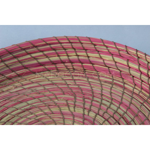 Plateau en fibre végétale multi-couleurs