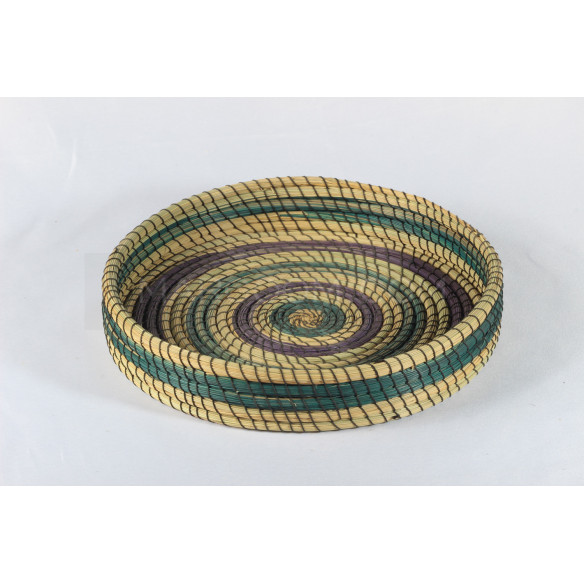 Green stripe vegetable fiber tray