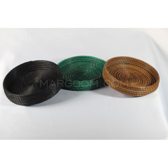 Colorful decoration basket in vegetable fiber