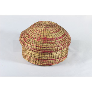 Corbeille colorée en fibre végétal