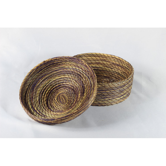 Natural vegetable fiber basket