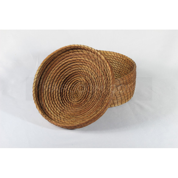 Corbeille  décoration marron en fibre végétal