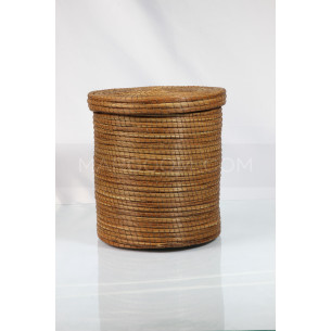 Boite rangement marron en fibre végétale