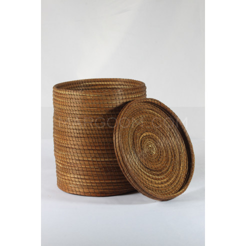 Brown vegetable fiber storage box