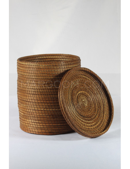 Brown vegetable fiber storage box