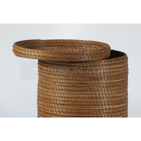 Brown vegetable fiber storage box