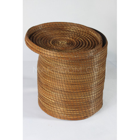 Brown vegetable fiber storage box