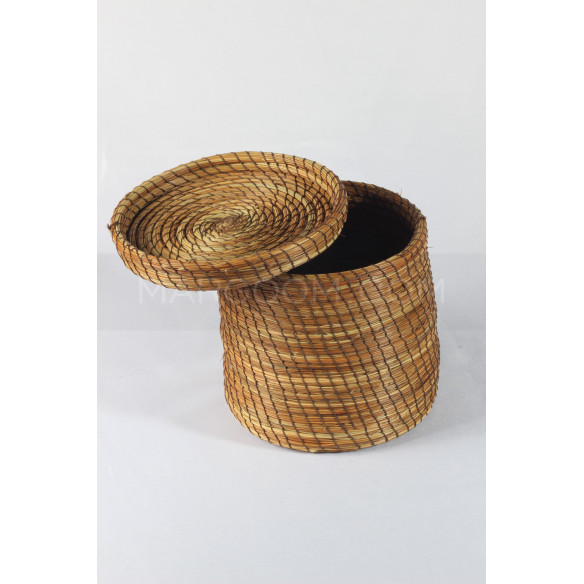 Natural storage box in vegetable fiber