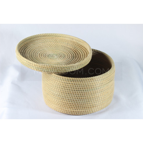 Boite Rangement en fibre végétal couleur naturel