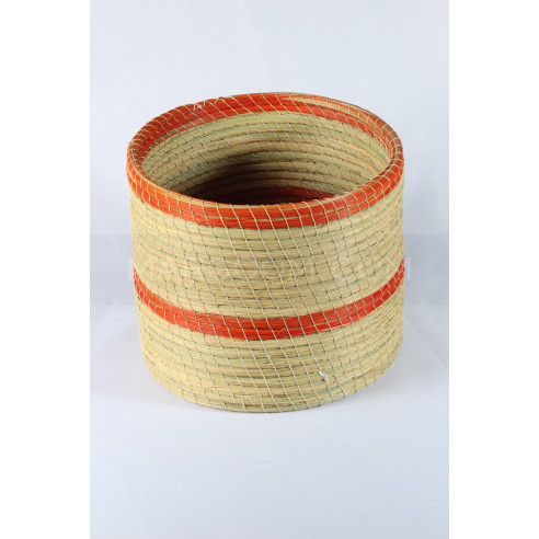 Boite Rangement bande orange en fibre végétal