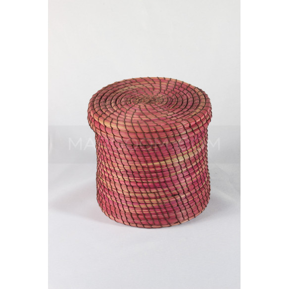 Pink vegetable fiber storage box