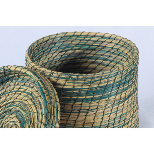 Boite Rangement en fibre végétal fait main