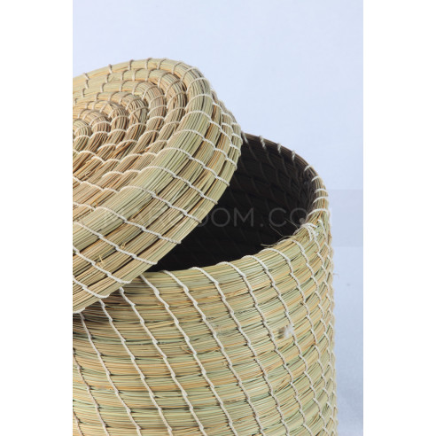 Boite Rangement couleur naturel en fibre végétal