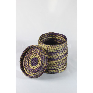 Colorful storage box in vegetable fiber