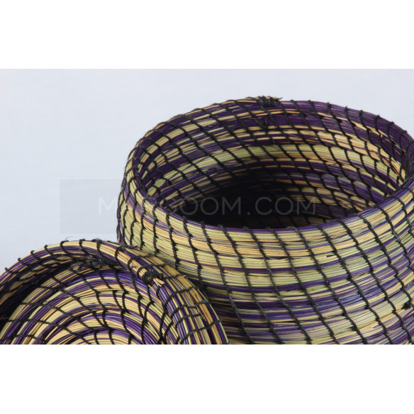 Boite Rangement colorée en fibre végétal