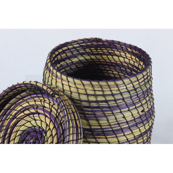 Boite Rangement colorée en fibre végétal