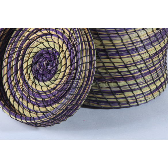 Boite Rangement colorée en fibre végétal