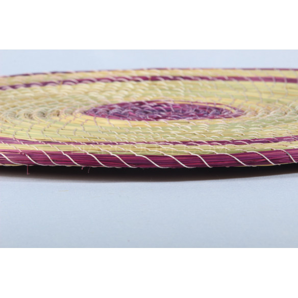 Boite Rangement colorée en violet en fibre végétal