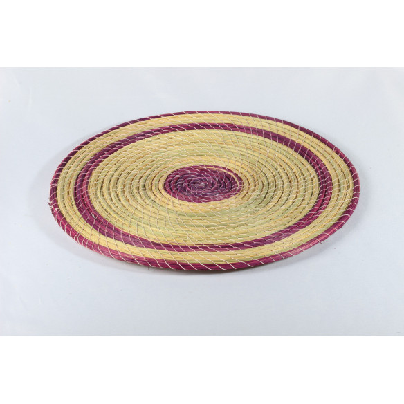 Boite Rangement colorée en violet en fibre végétal