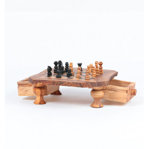 Jeu d'echecs en bois d'olivier