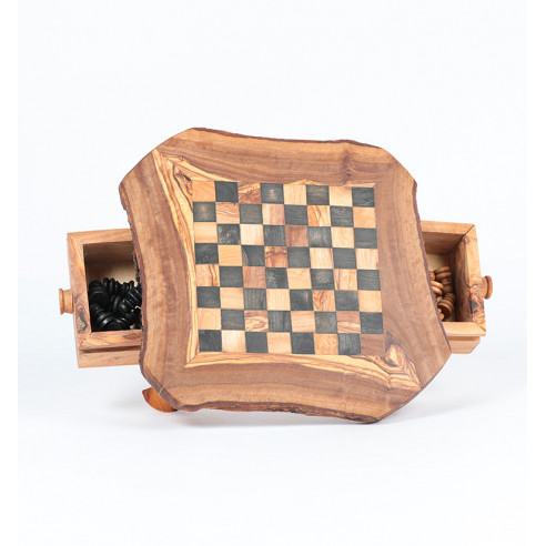 Jeu d'echecs en bois d'olivier
