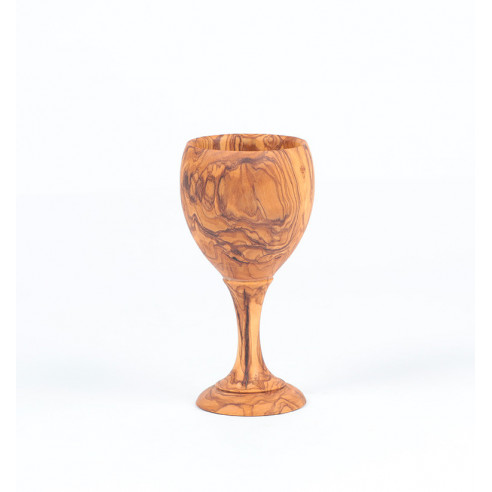Wine cup in olive wood