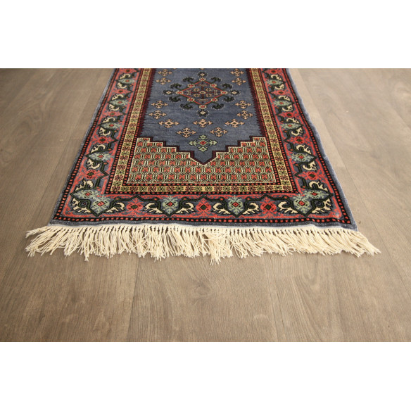 Tableau Décoratif en soie design classique Motifs Bleu 0.98 x 0.54 cm