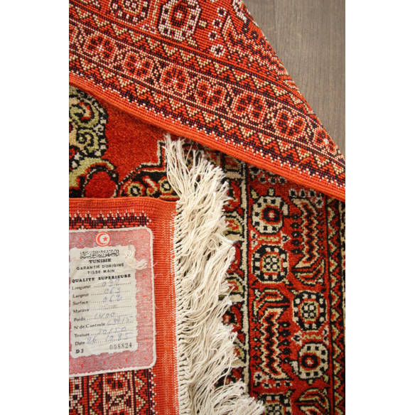 Rectangular Decorative Table In Silk Oriental Pattern Red