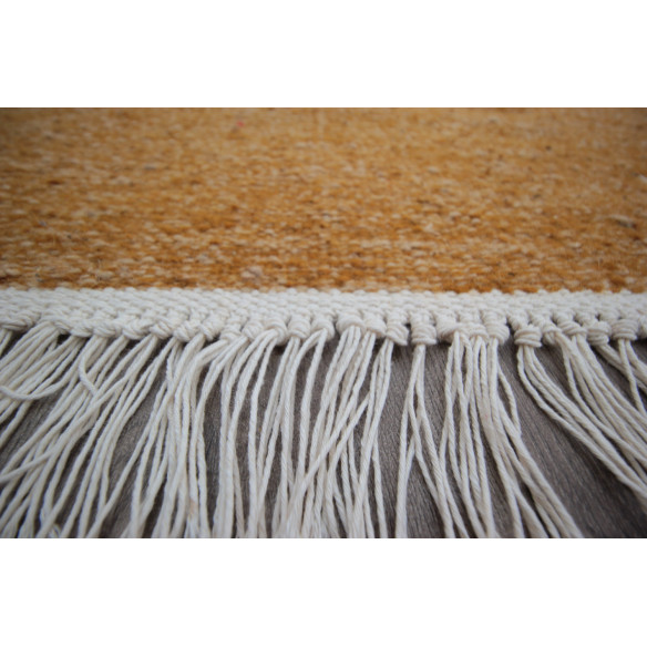 Tapis Kilim Beige Motif Artisanal